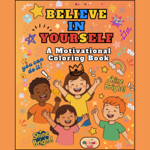 A fun and inspiring motivational coloring book for kids featuring positive affirmations, uplifting messages, and creative illustrations to boost confidence and creativity. 🎨✨