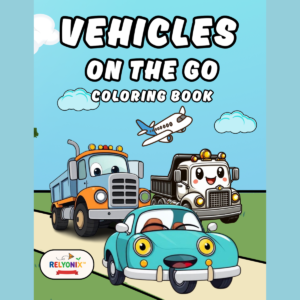 Vehicles on the Go Coloring Book