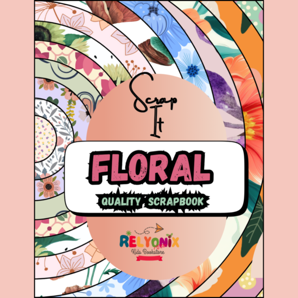 Beautiful floral-themed scrapbook with pastel flowers, decorative pages, and vintage paper elements.