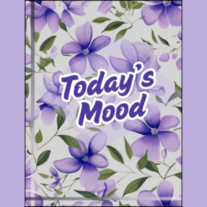 A stylish daily mood journal with a calming design and soft colors.